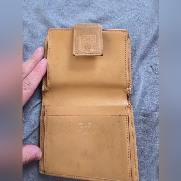 Celine Brown and Tan Wallet With Kisslock Coin Pouch - Picture 7 of 8